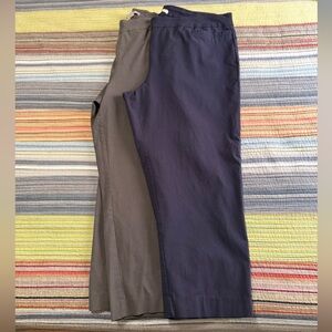 Valerie Stevens Plus Size Pull-On Pants — 2 Pair Bundle (24W)